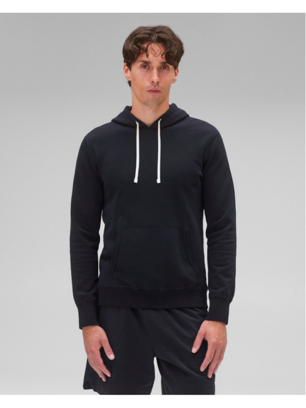 Reigning Champ Midweight Terry Slim Hoodie L Navy Made in Canada